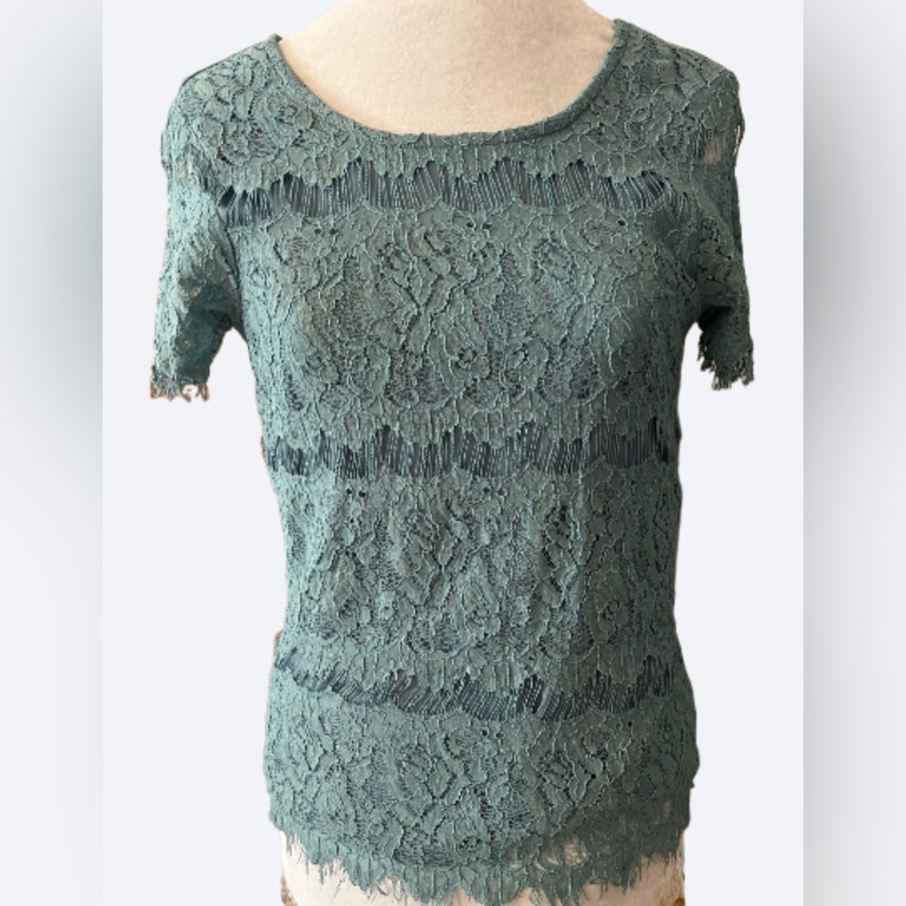3 Hearts | NWOT Dusty Blue Short Sleeve Blouse